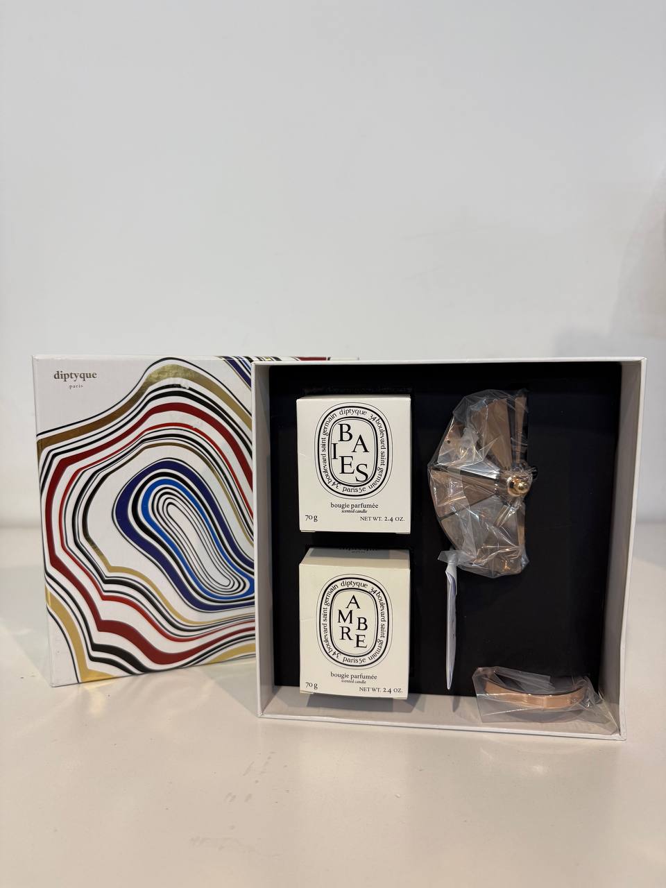 DIPTYQUE 2IN1 CANDLE SET (BAIES,AMBRE)